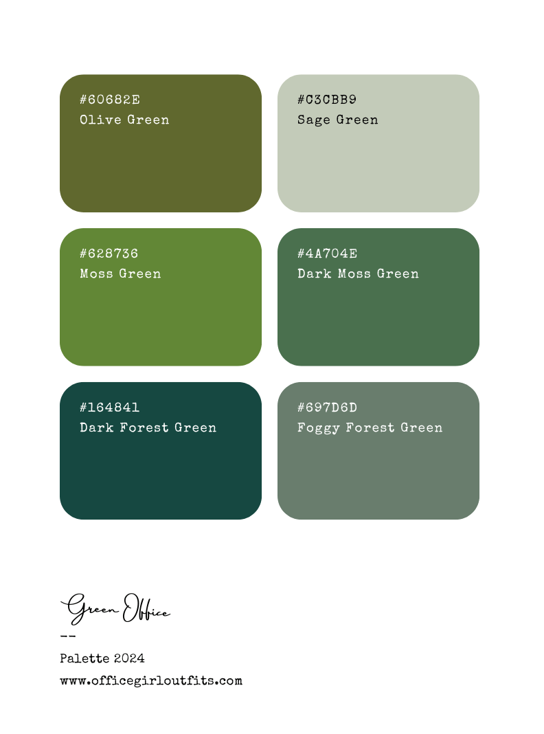 Green Office Color Palette